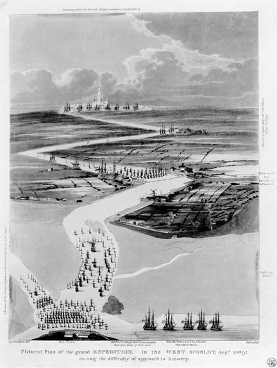 Pictural Plan of the Grand Expedition in the West Scheldt by Captain Cockburn